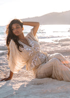 Bohemian top in sand van ibzmode, Brands of Ibiza