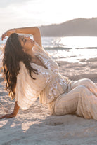 Bohemian top in sand van ibzmode, Brands of Ibiza