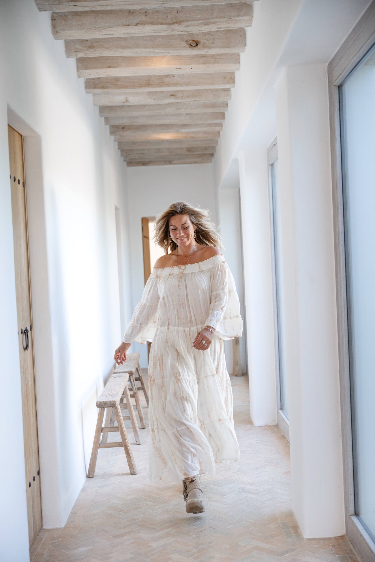 Bohemian jurk in powder tie dye van ibzmode, Brands of Ibiza