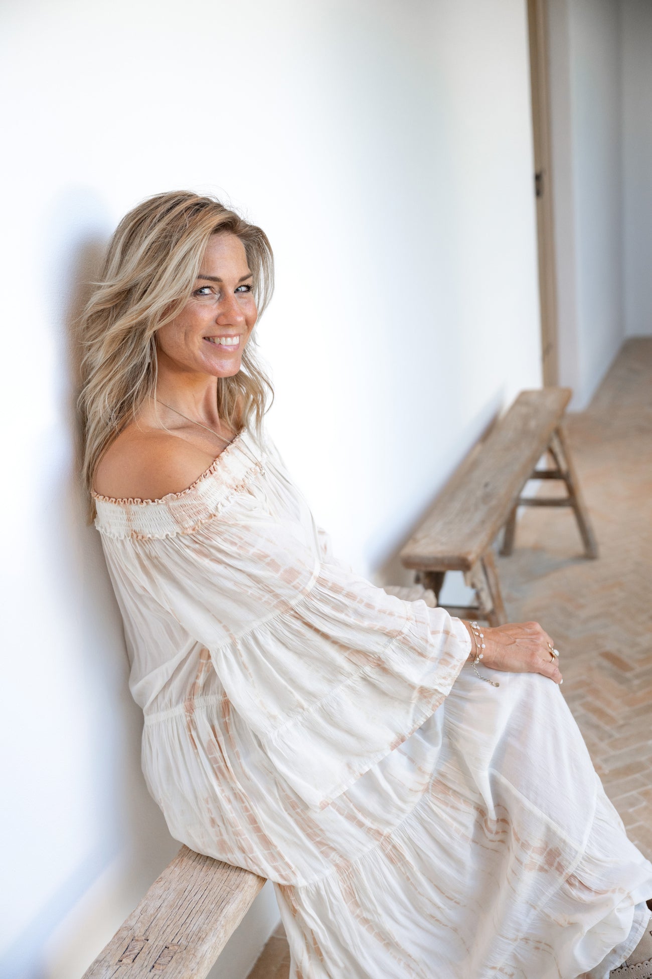 Bohemian jurk in powder tie dye van ibzmode, Brands of Ibiza