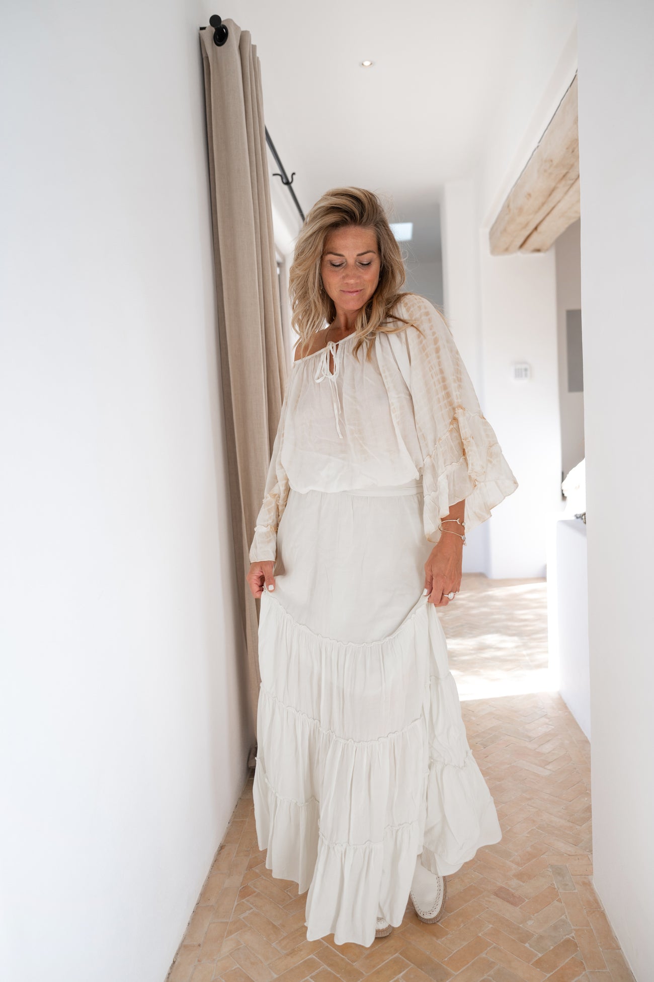 Bohemian blouse in powder tie dye van ibzmode, Brands of Ibiza