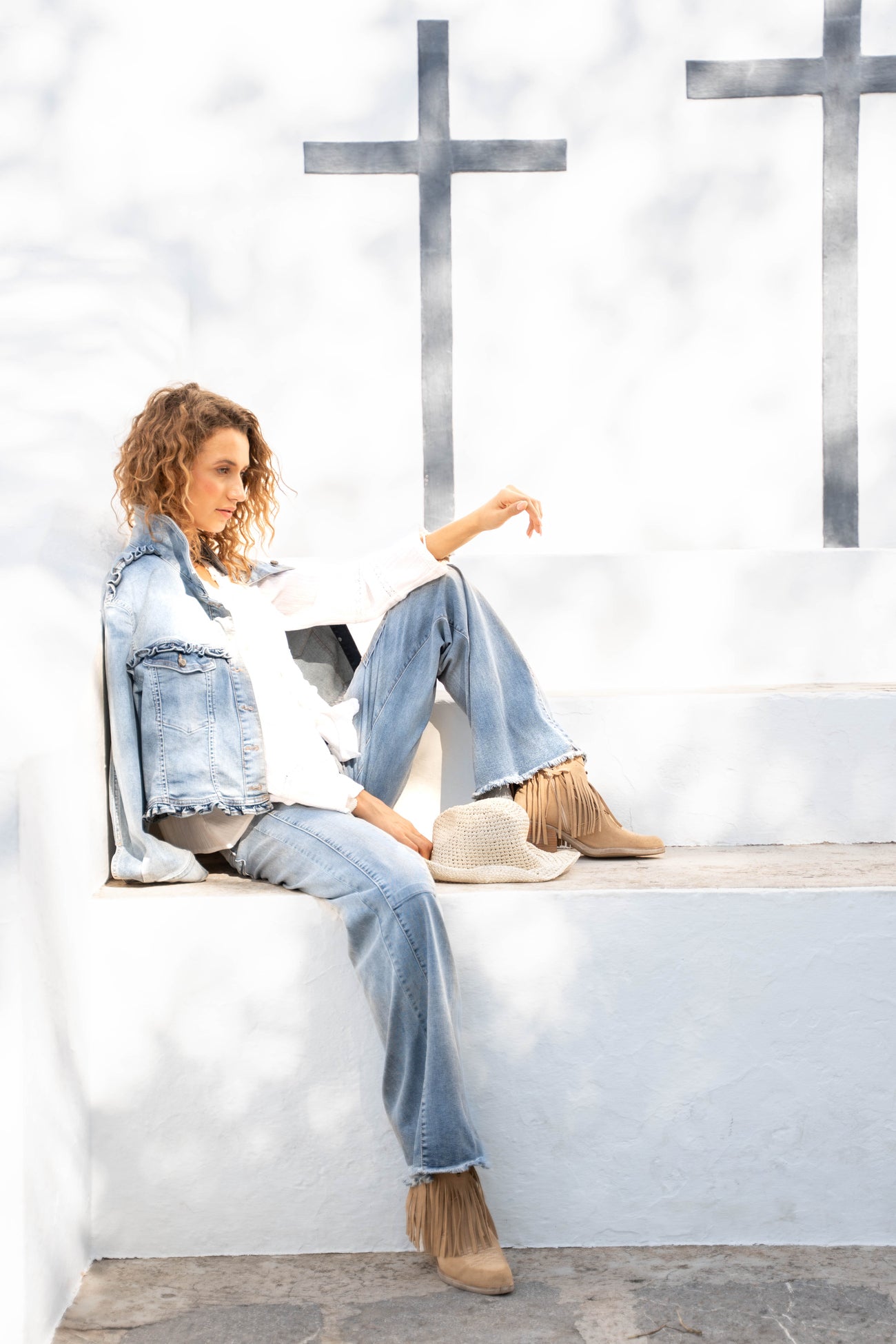 Isla Ibiza denim jacket Murcia drogo blue women