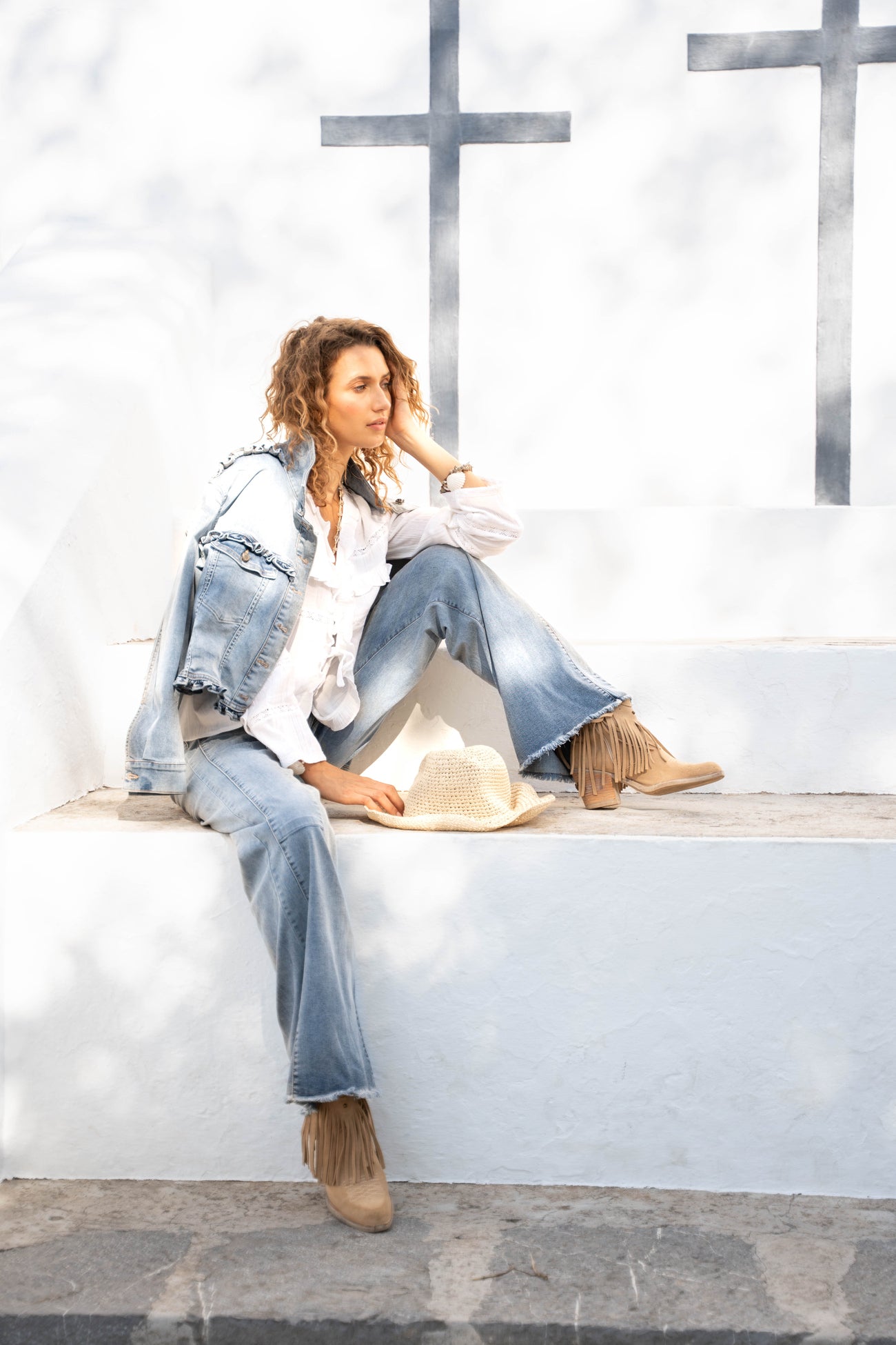 Isla Ibiza denim jacket Murcia drogo blue women