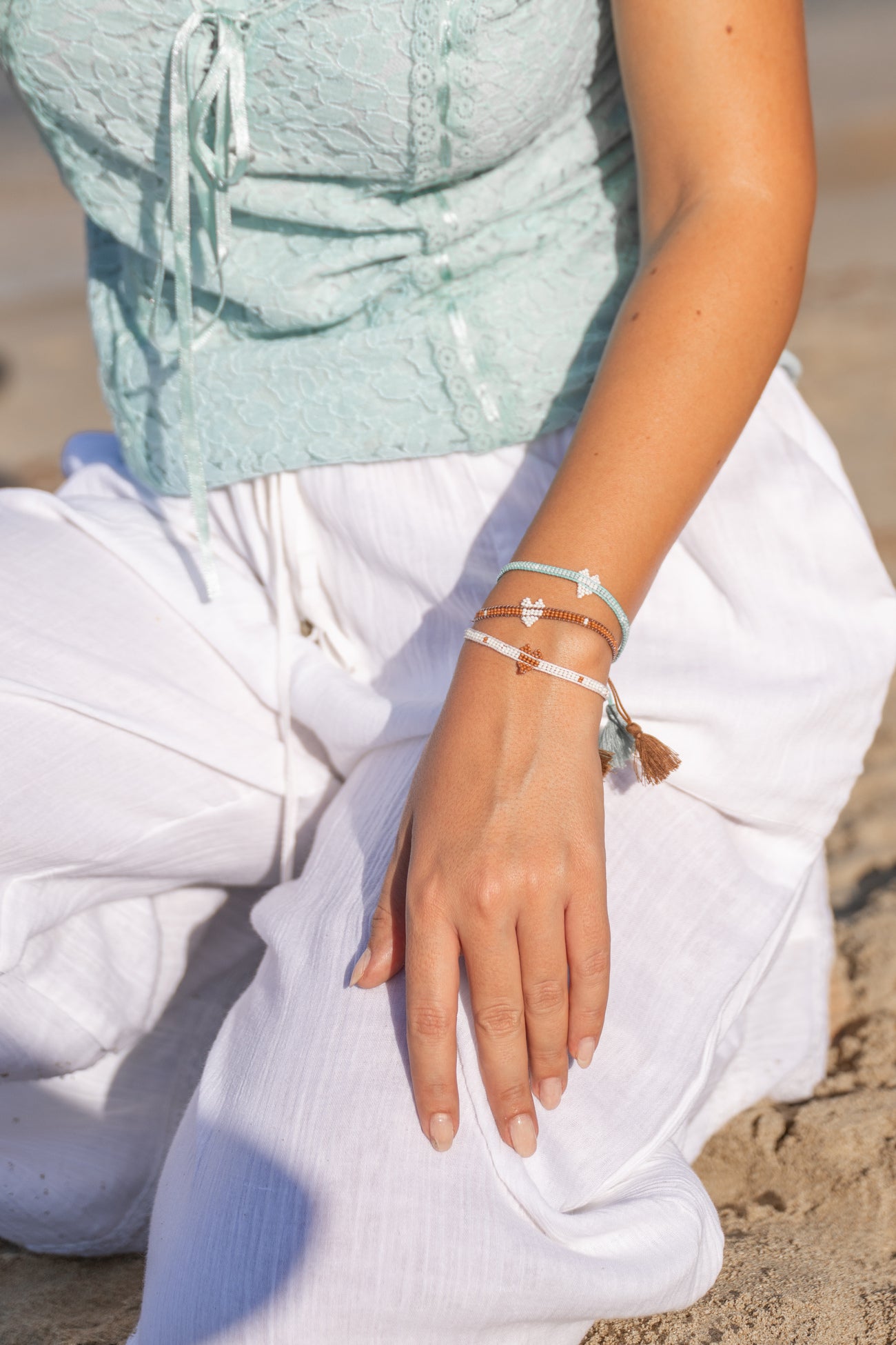 Isla Ibiza white bohemian pants Vejer relaxed fit