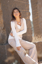 Isla Ibiza Bonita earrings Arenita terra star shape with terracotta beads