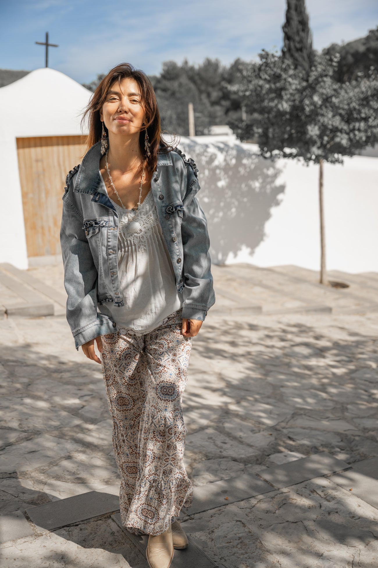 Isla Ibiza denim jacket Murcia drogo blue women