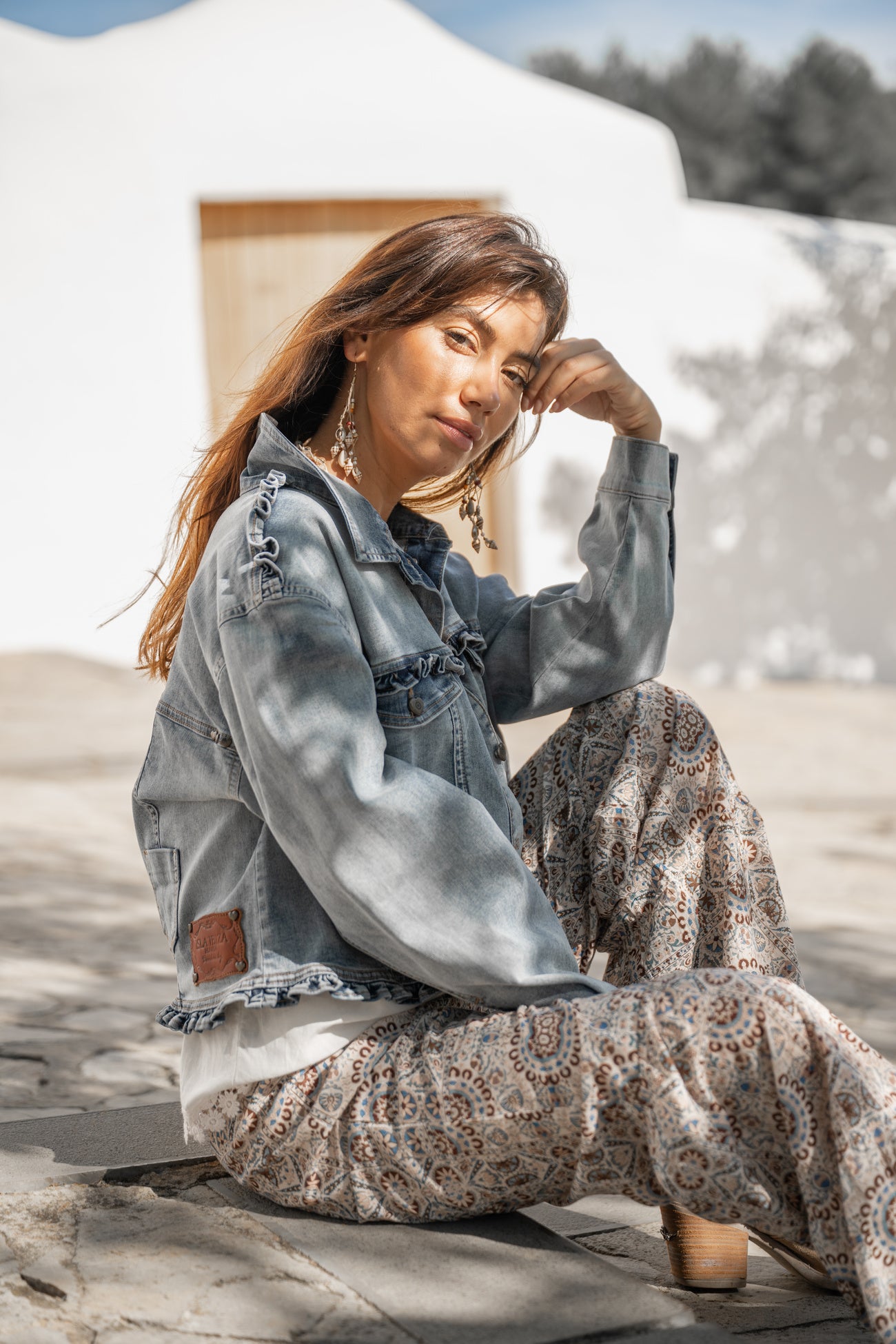 Isla Ibiza denim jacket Murcia drogo blue women