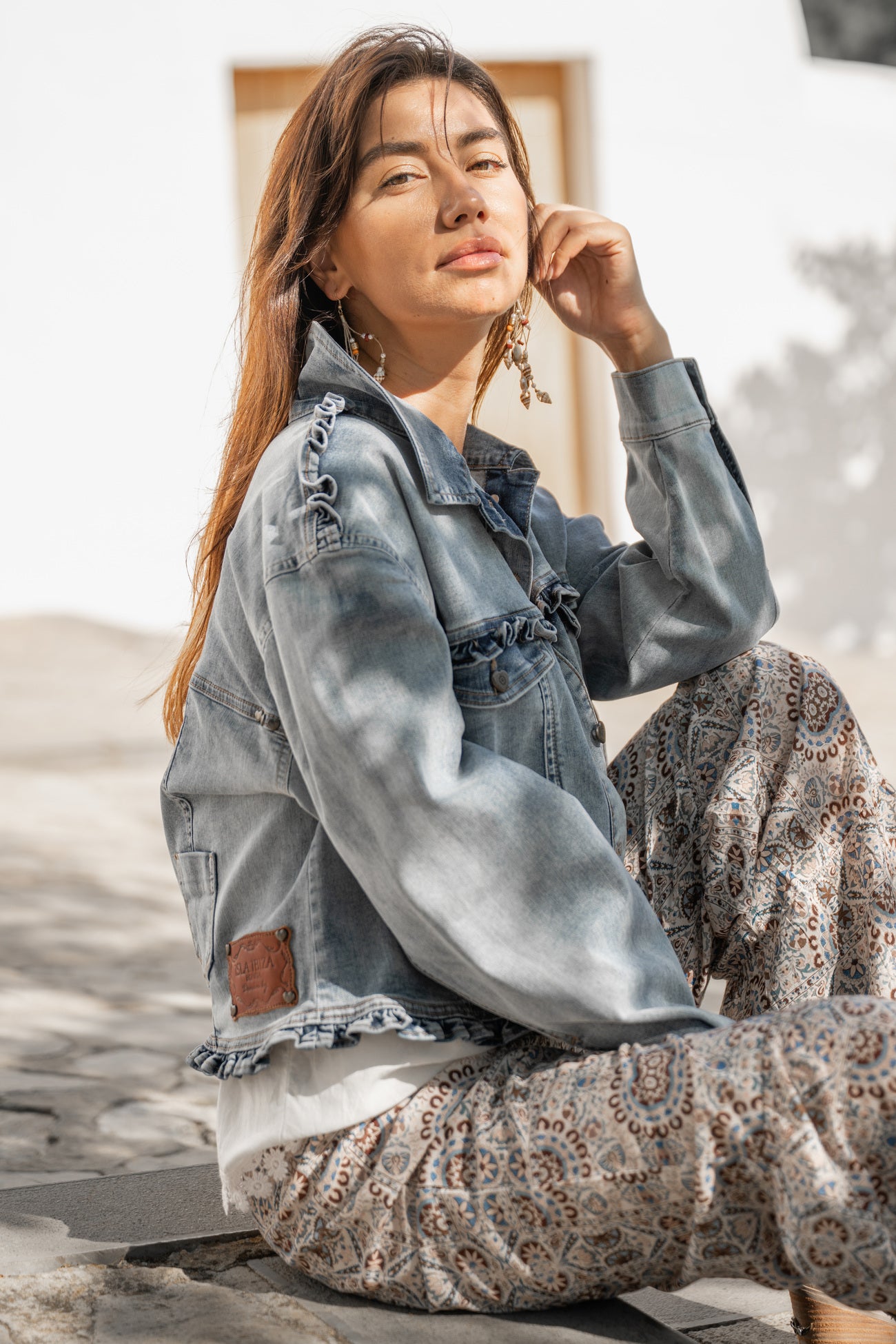 Isla Ibiza denim jacket Murcia drogo blue women