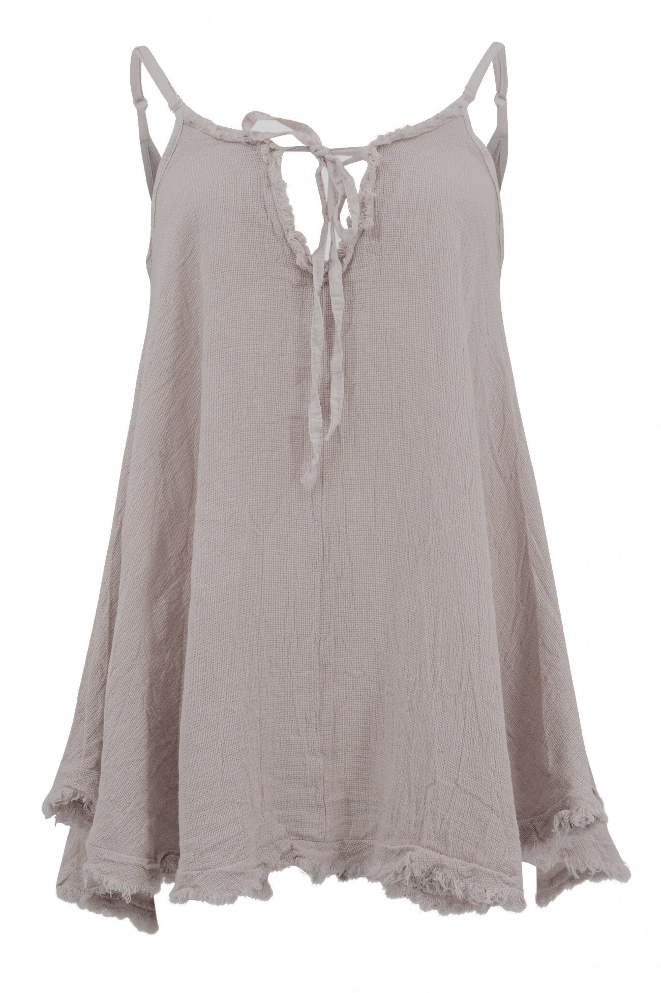 Siria Auralea Taupe linen top Ibizamode