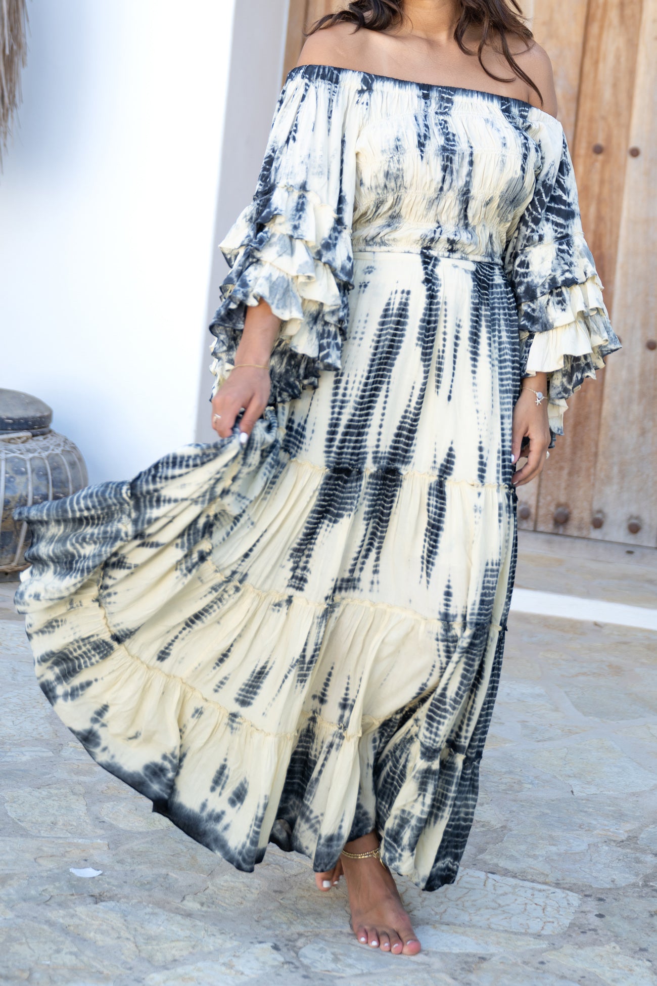 Bohemian rok in sand van ibzmode, Brands of Ibiza