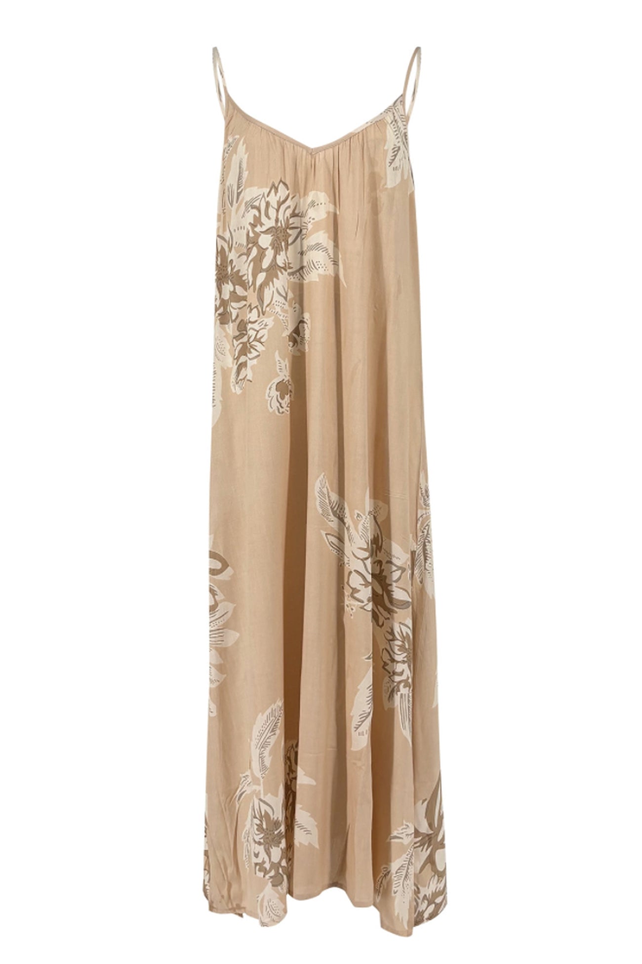 Ibizamode Strap Dress Madia Isalea Old Pink floral maxi dress