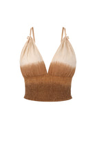 Ibizamode Top Lua Almora Ivory with airy printed look and feminine summer fit