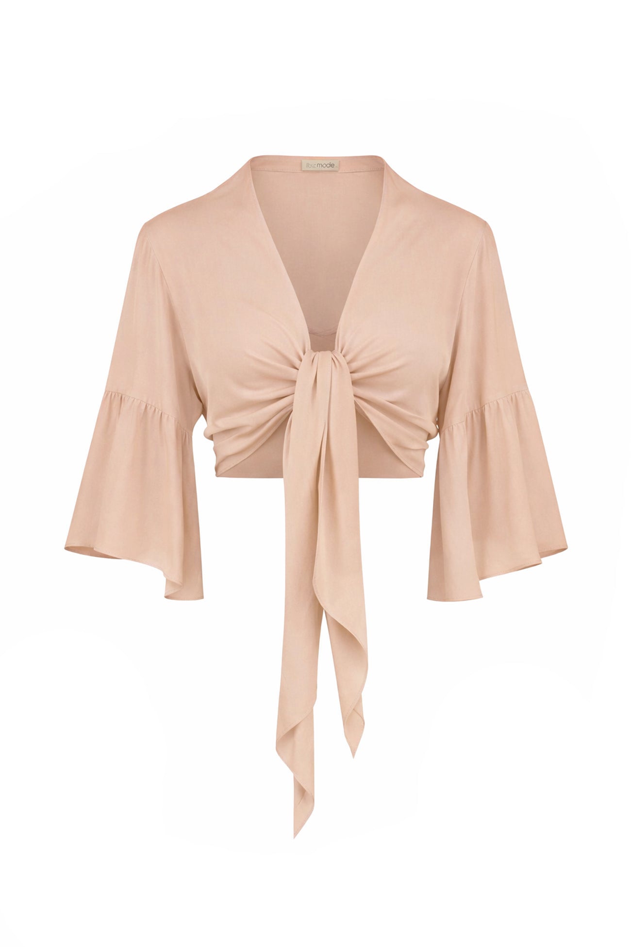 Ibizamode Wrap Top Marcia Old Pink plain wrap blouse