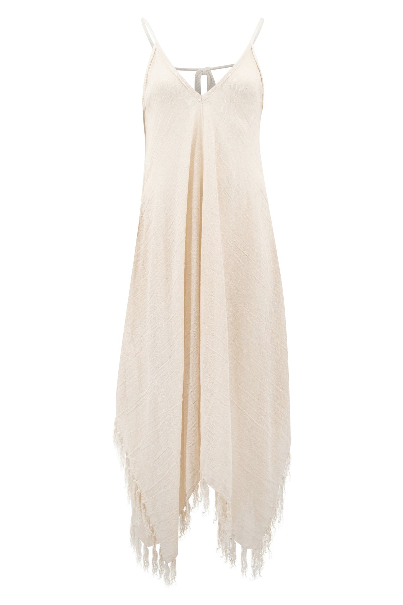 Bohemian jurk in ecru van ibzmode, Brands of Ibiza