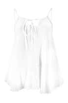 Bohemian top in white van ibzmode, Brands of Ibiza