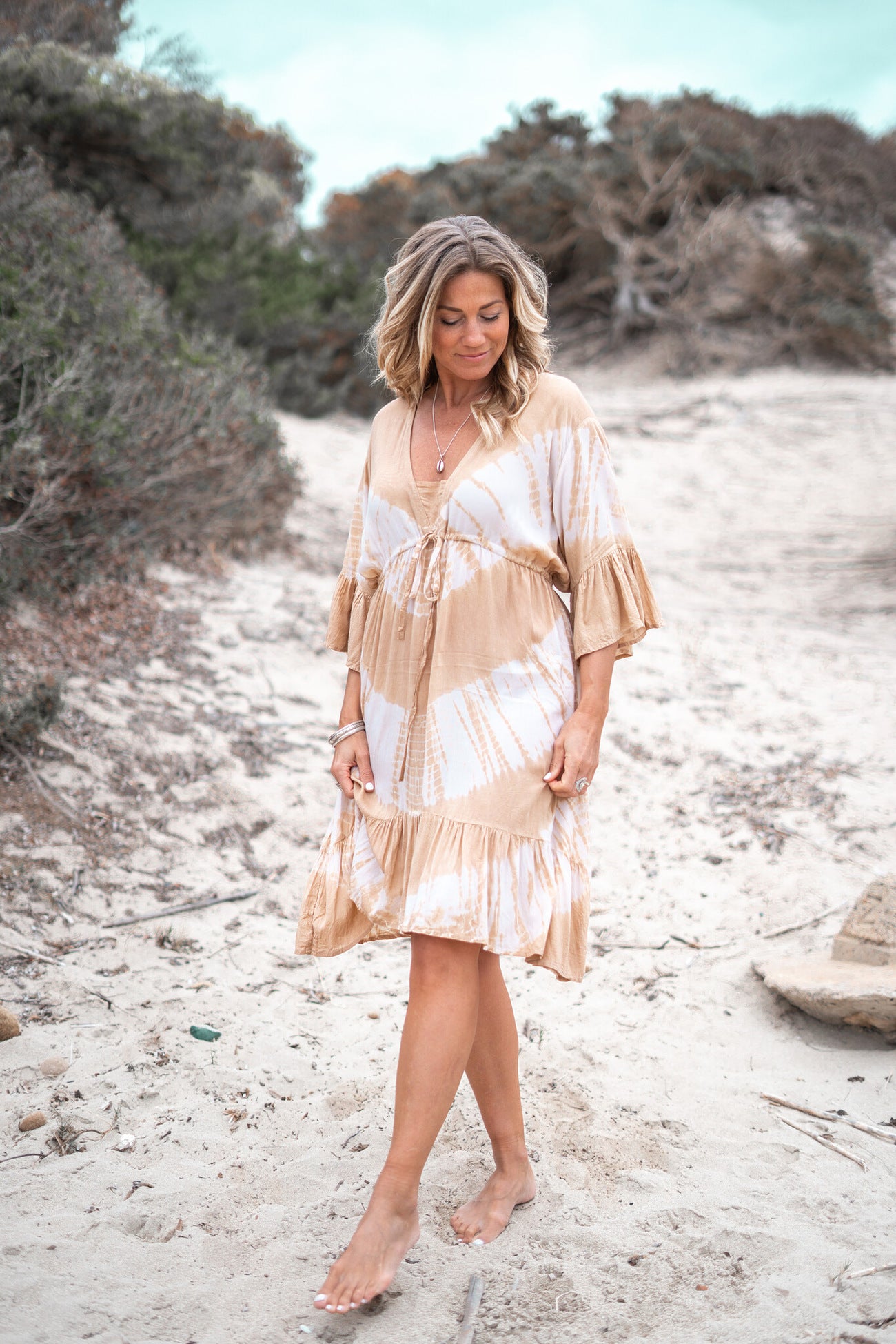 Bohemian item in tie dye sand/ beige van ibzmode, Brands of Ibiza