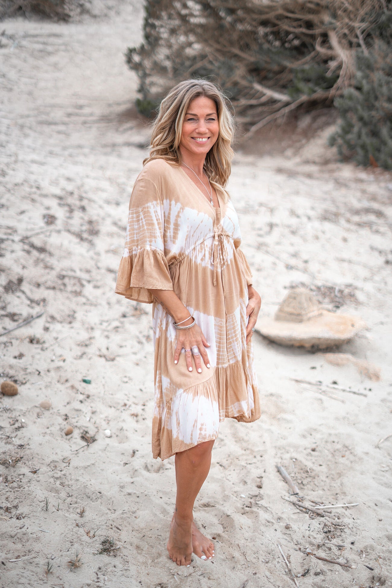 Bohemian item in tie dye sand/ beige van ibzmode, Brands of Ibiza