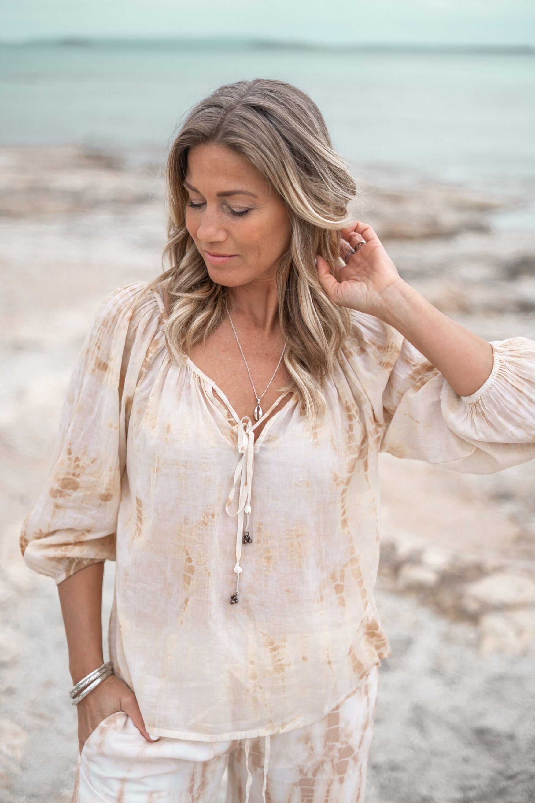 Bohemian blouse in tie dye van ibzmode, Brands of Ibiza