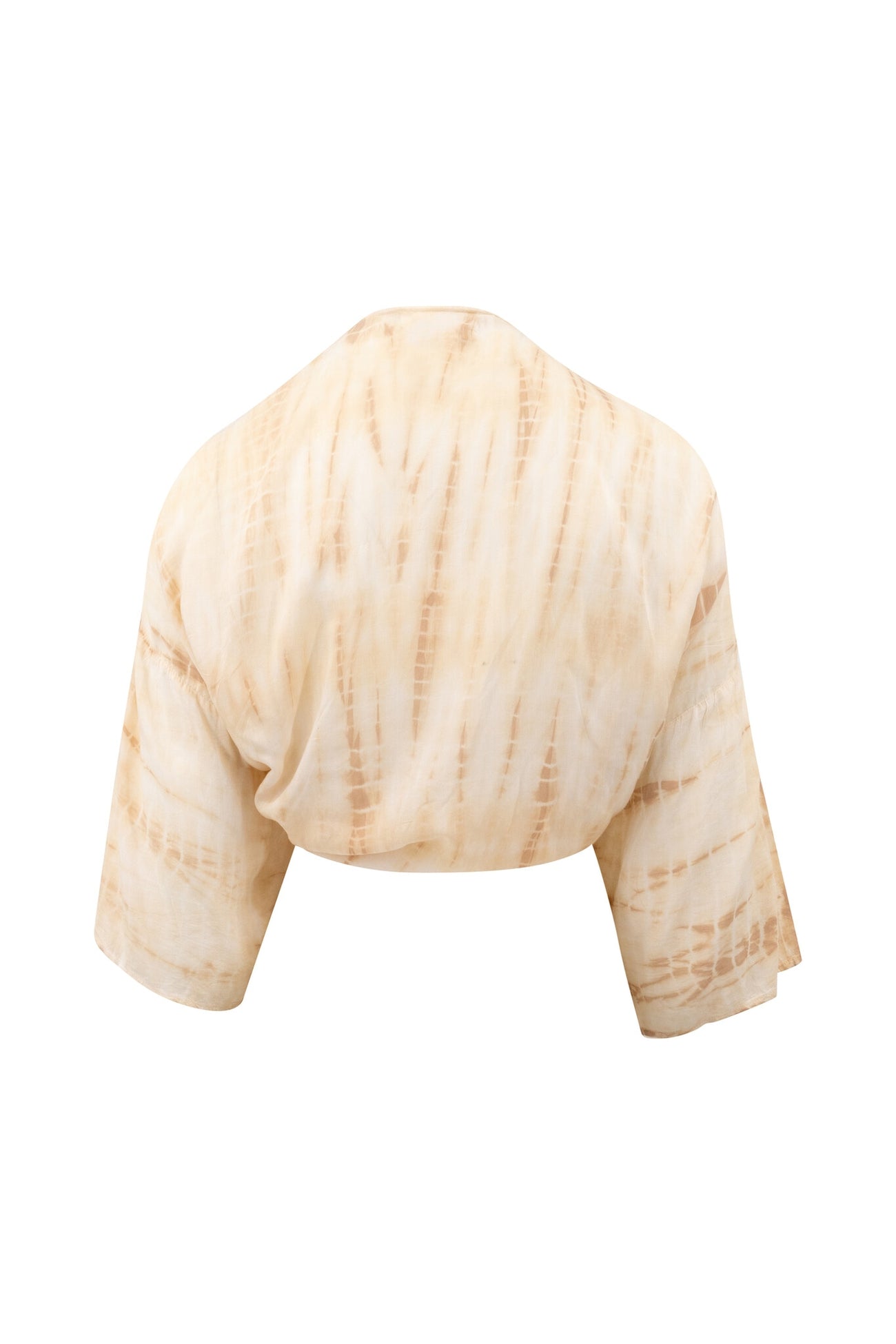 Bohemian kimono in tie dye taupe van ibzmode, Brands of Ibiza