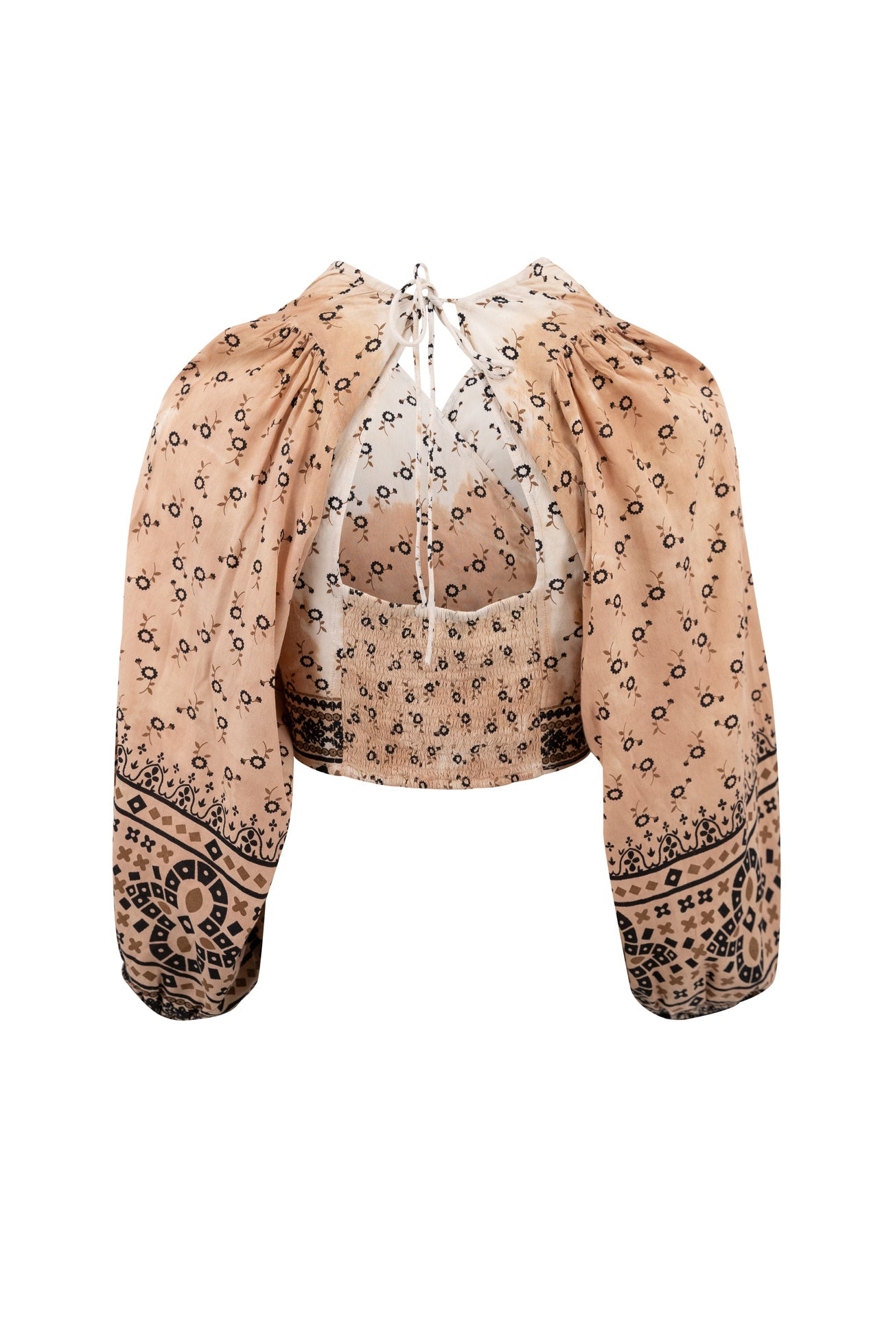 Bohemian top in peach van ibzmode, Brands of Ibiza