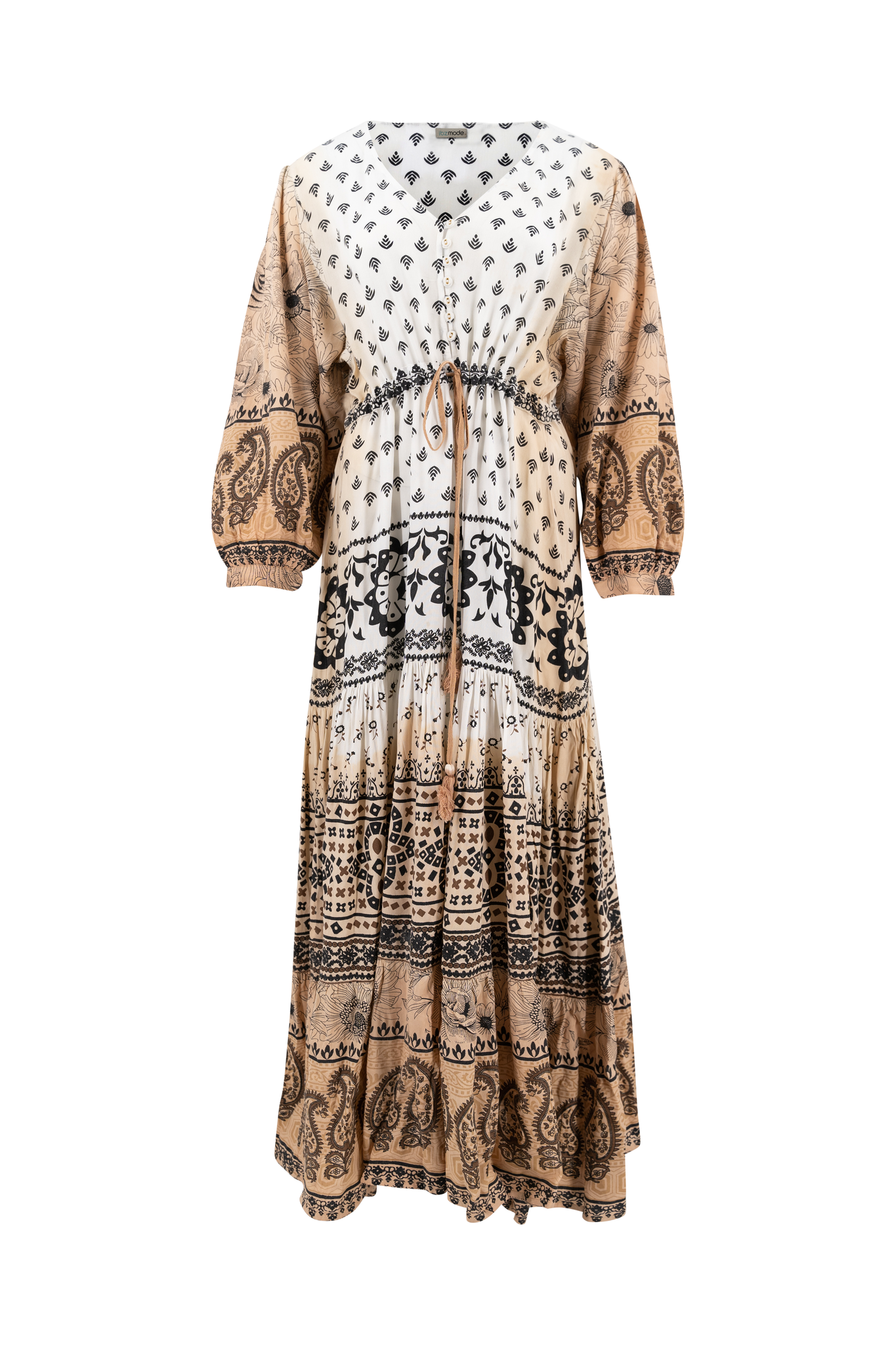 Bohemian jurk in peach van ibzmode, Brands of Ibiza