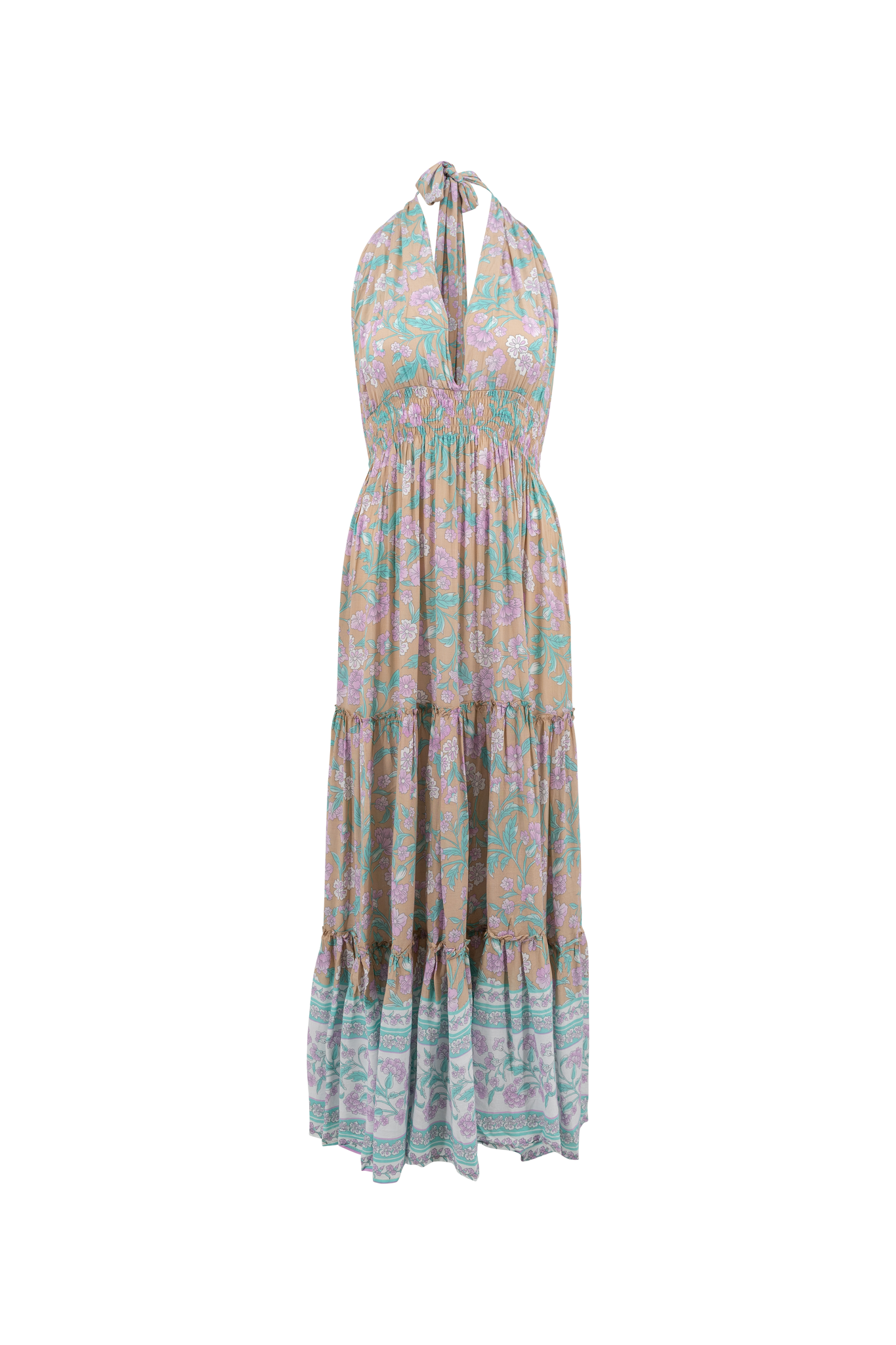 Bohemian jurk in beige van ibzmode, Brands of Ibiza