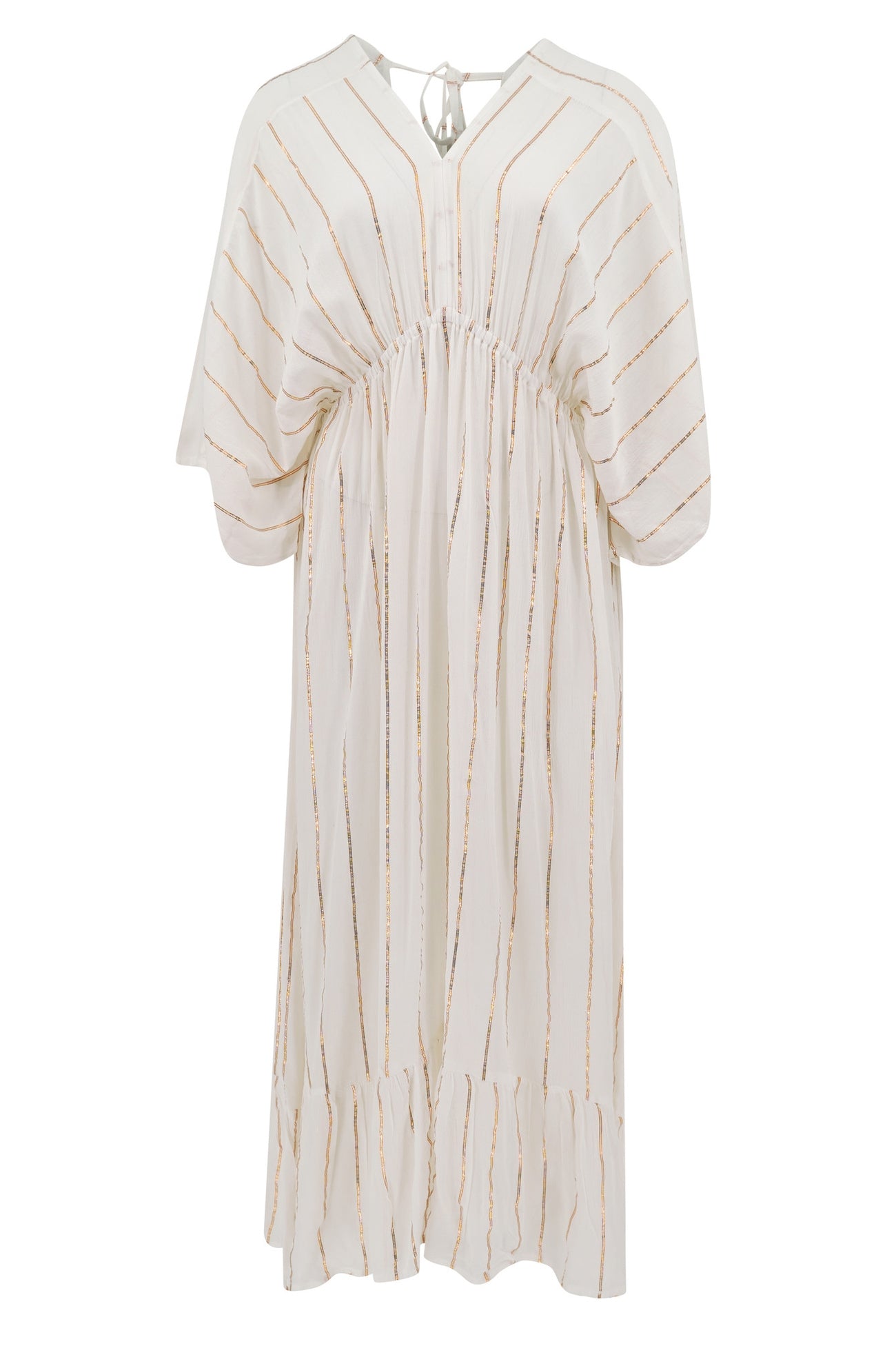 Bohemian jurk in white van ibzmode, Brands of Ibiza