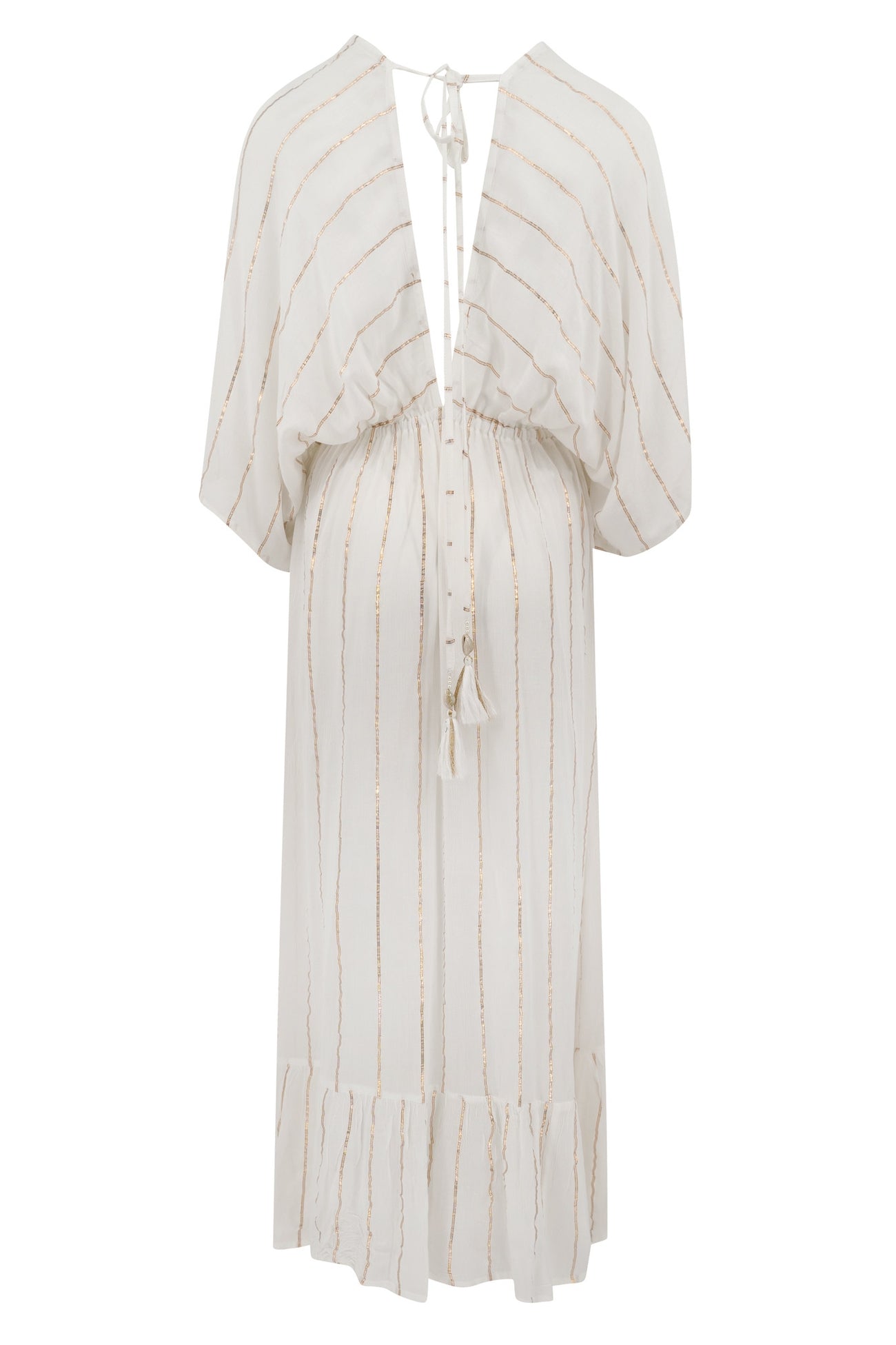 Bohemian jurk in white van ibzmode, Brands of Ibiza