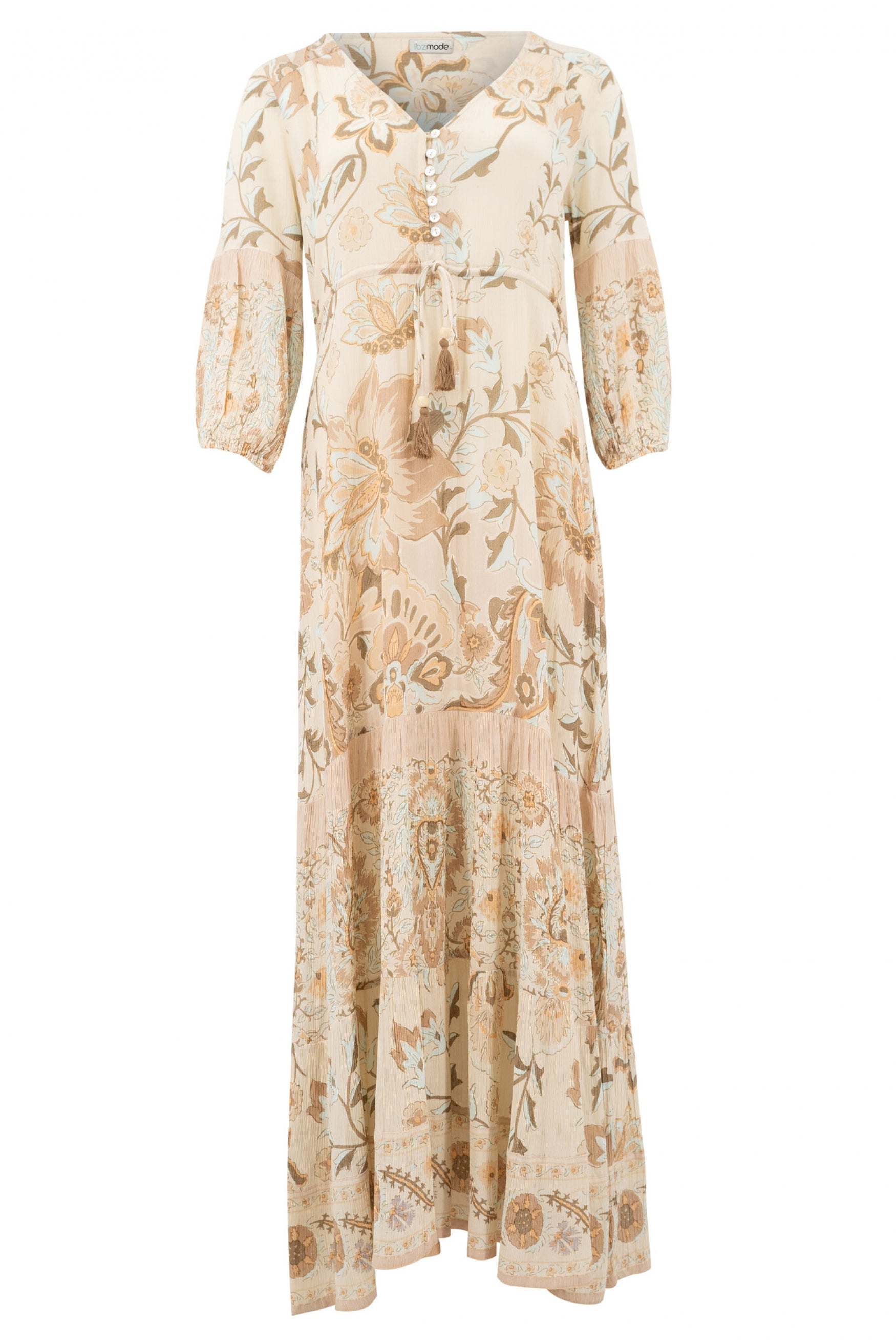 Bohemian jurk in natural van ibzmode, Brands of Ibiza
