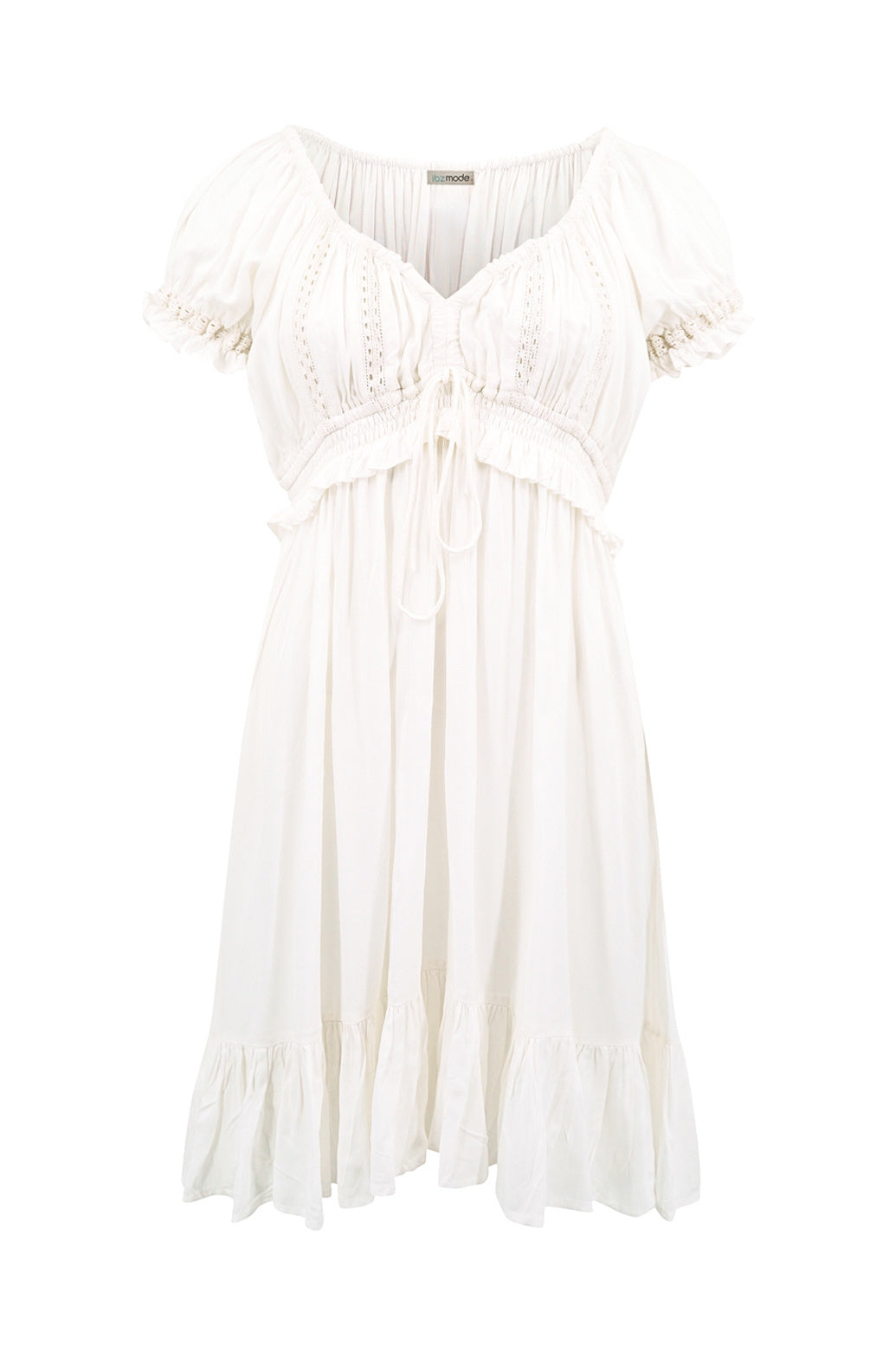 Bohemian jurk in ivory van ibzmode, Brands of Ibiza