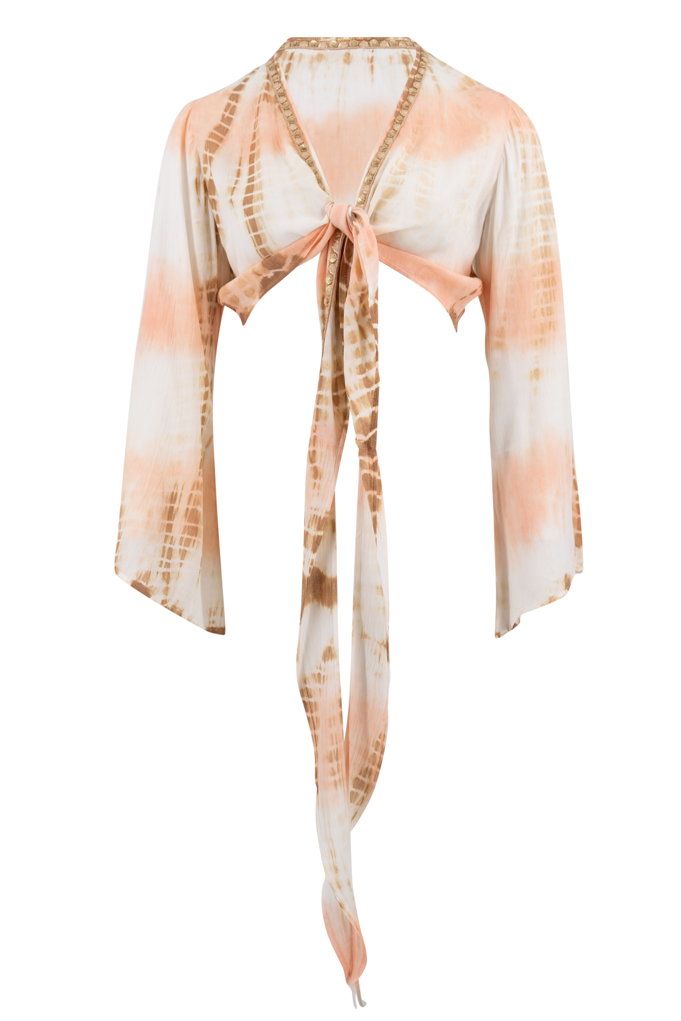 Bohemian top in peach van ibzmode, Brands of Ibiza