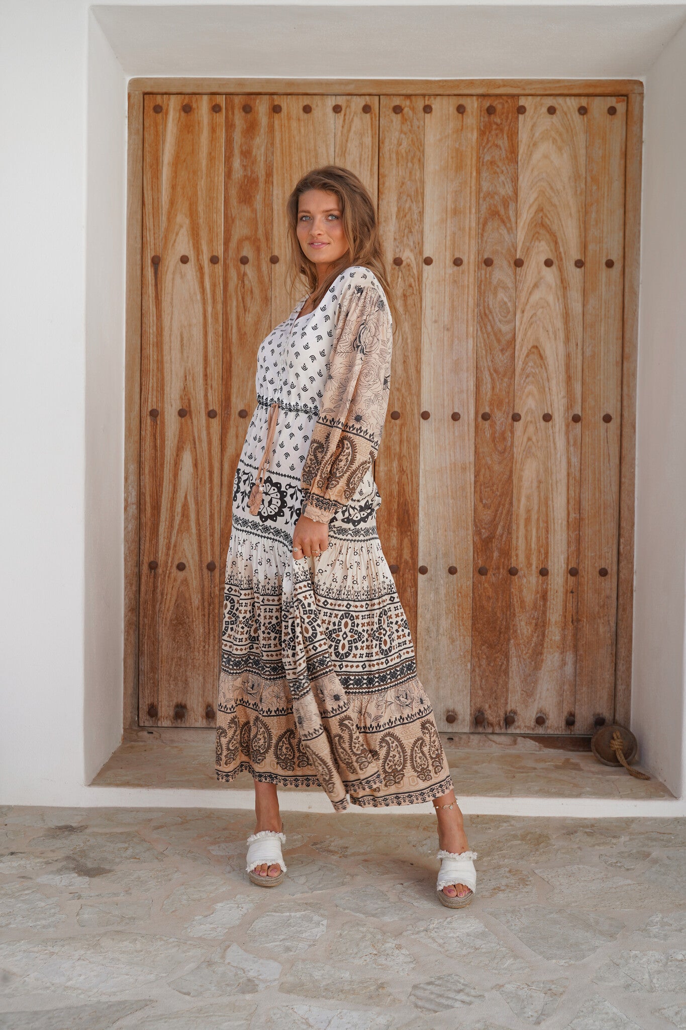 Bohemian jurk in peach van ibzmode, Brands of Ibiza