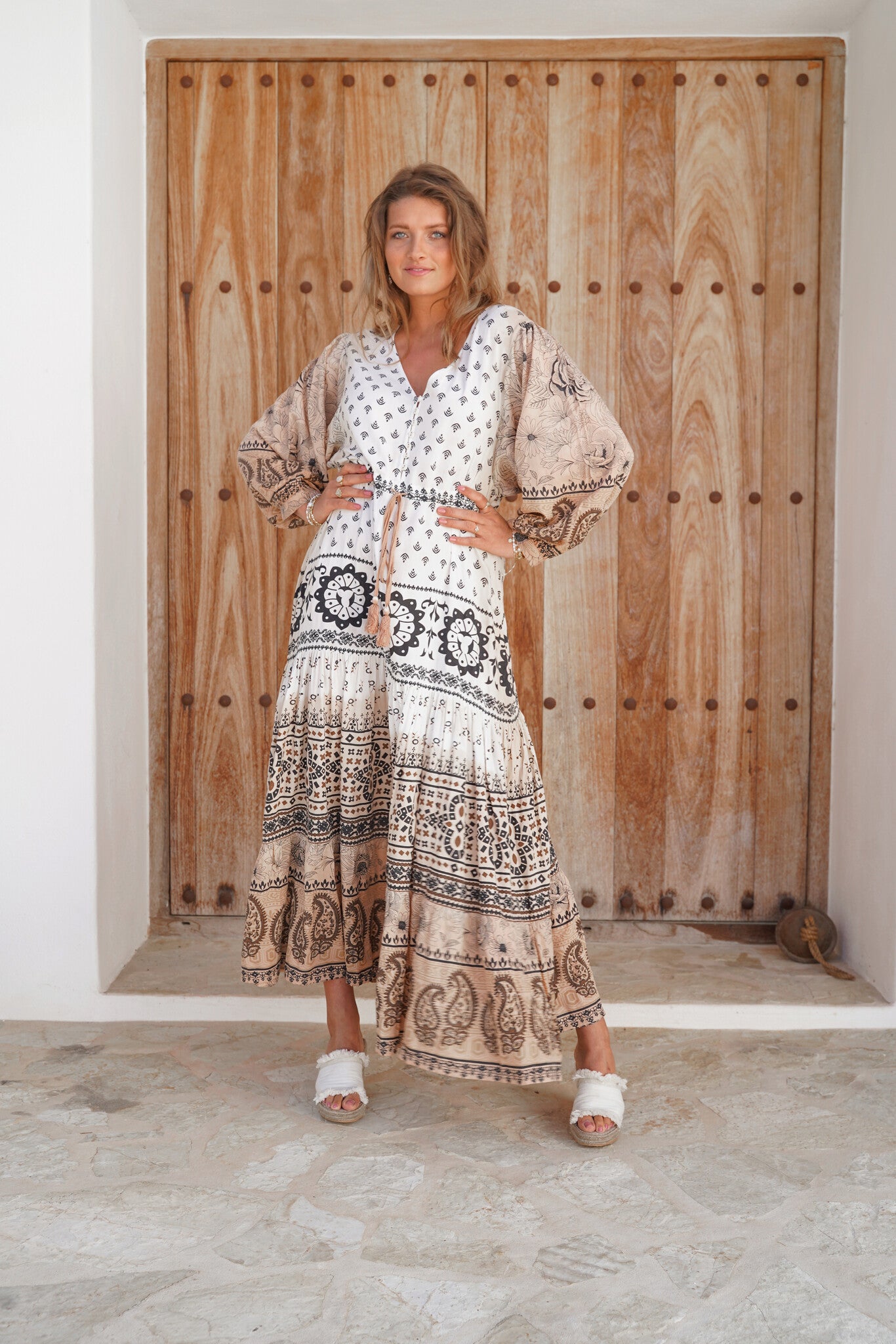 Bohemian jurk in peach van ibzmode, Brands of Ibiza
