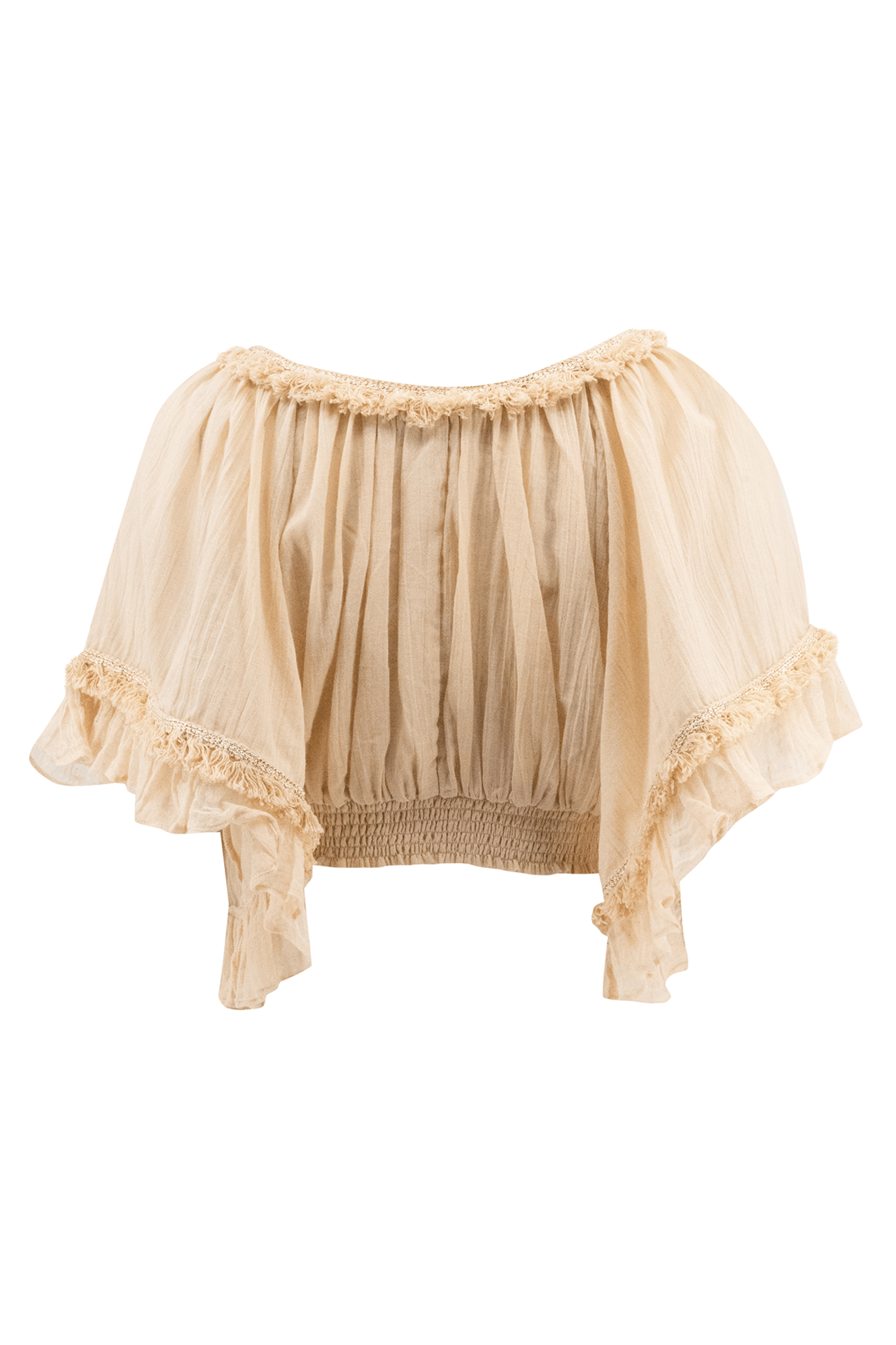 Bohemian top in peach van ibzmode, Brands of Ibiza