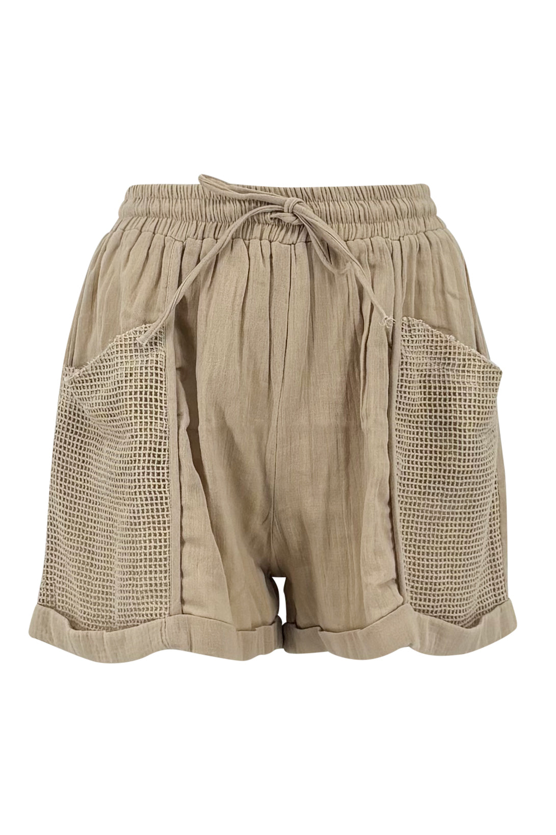 Ibizamode beige cotton cami and shorts set from Timeless Resort