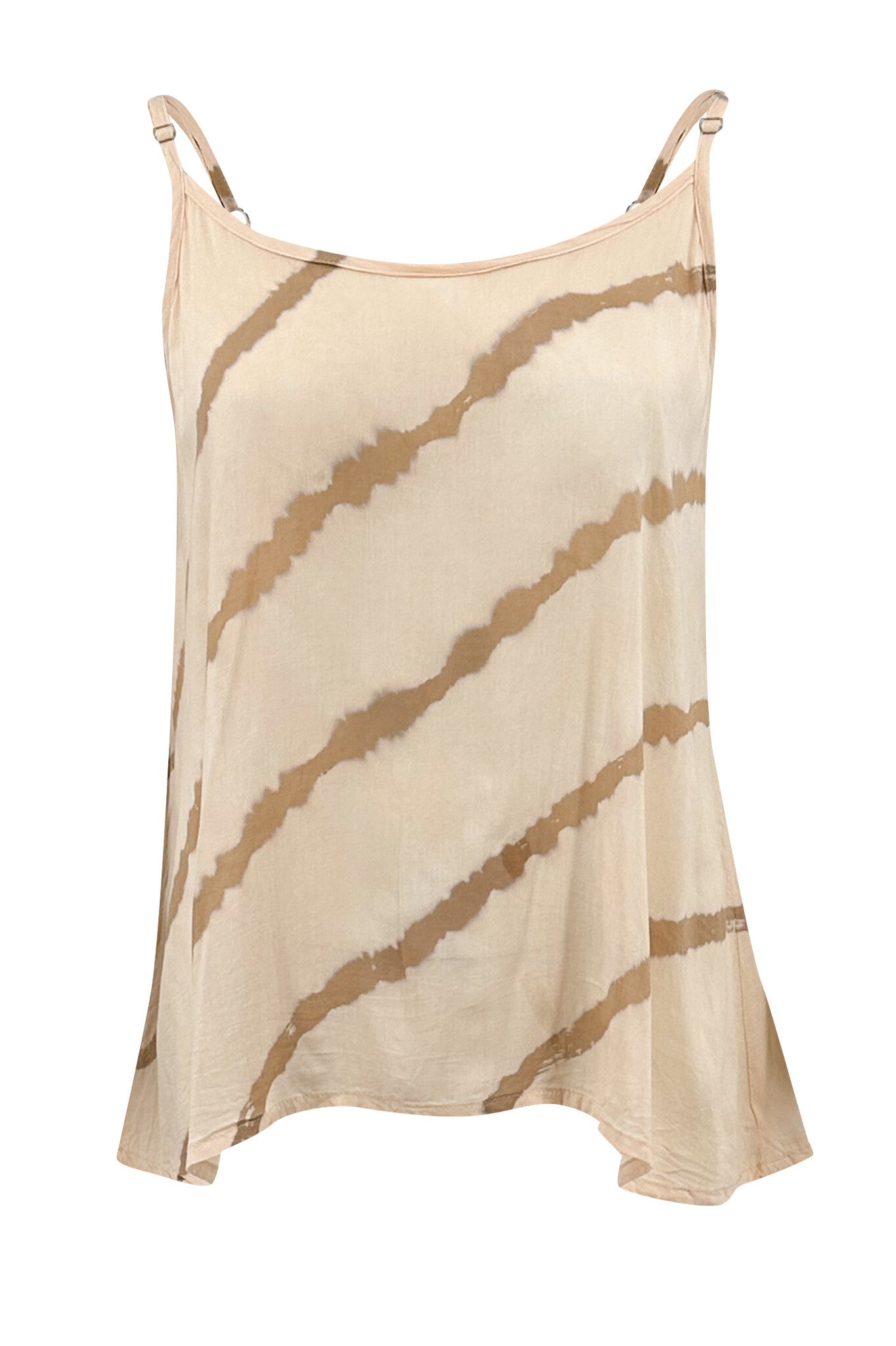 Bohemian top in tie-dye powder/sand by ibzmode, Brands of Ibiza
