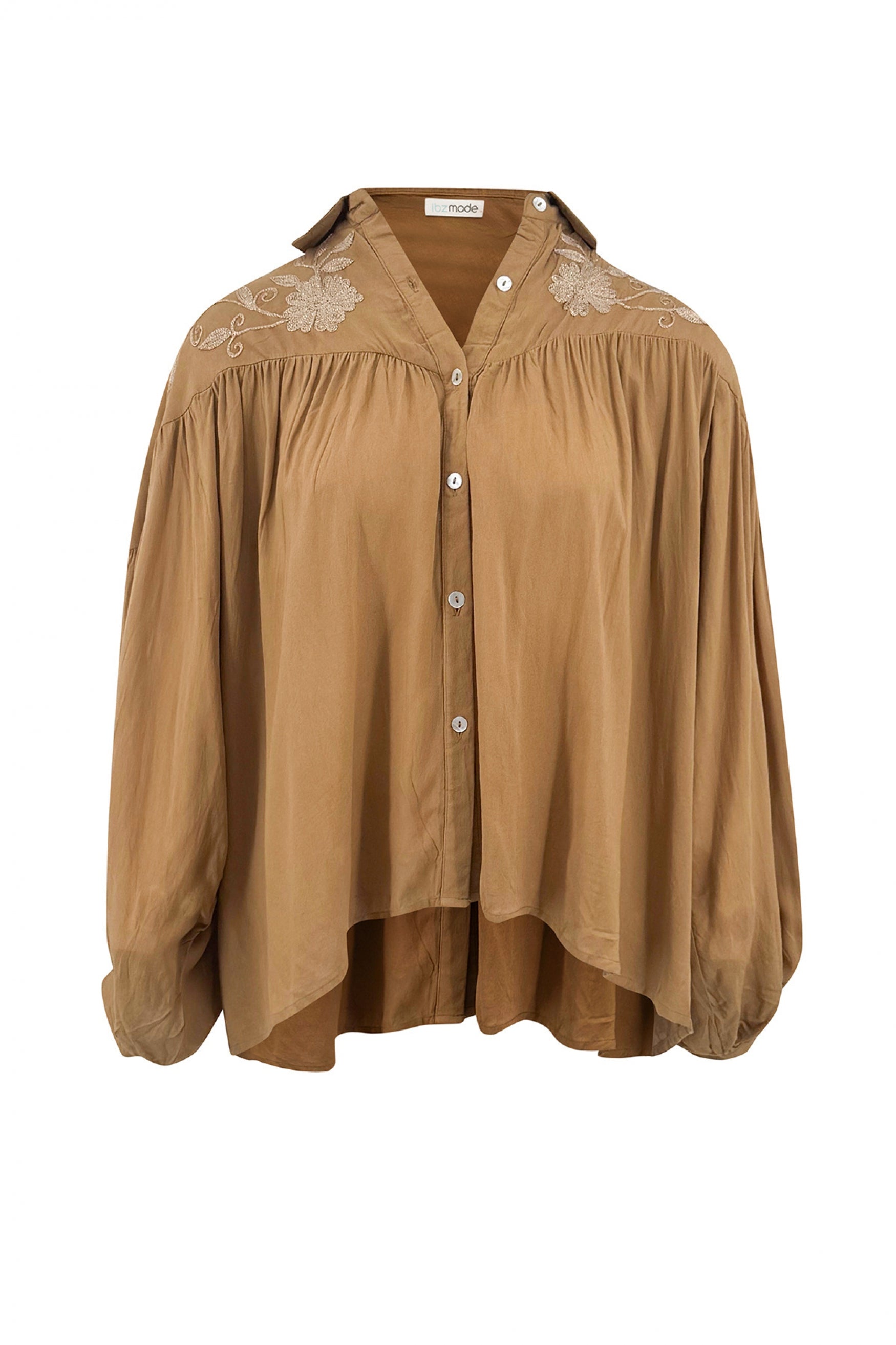 Bohemian blouse in brick van ibzmode, Brands of Ibiza