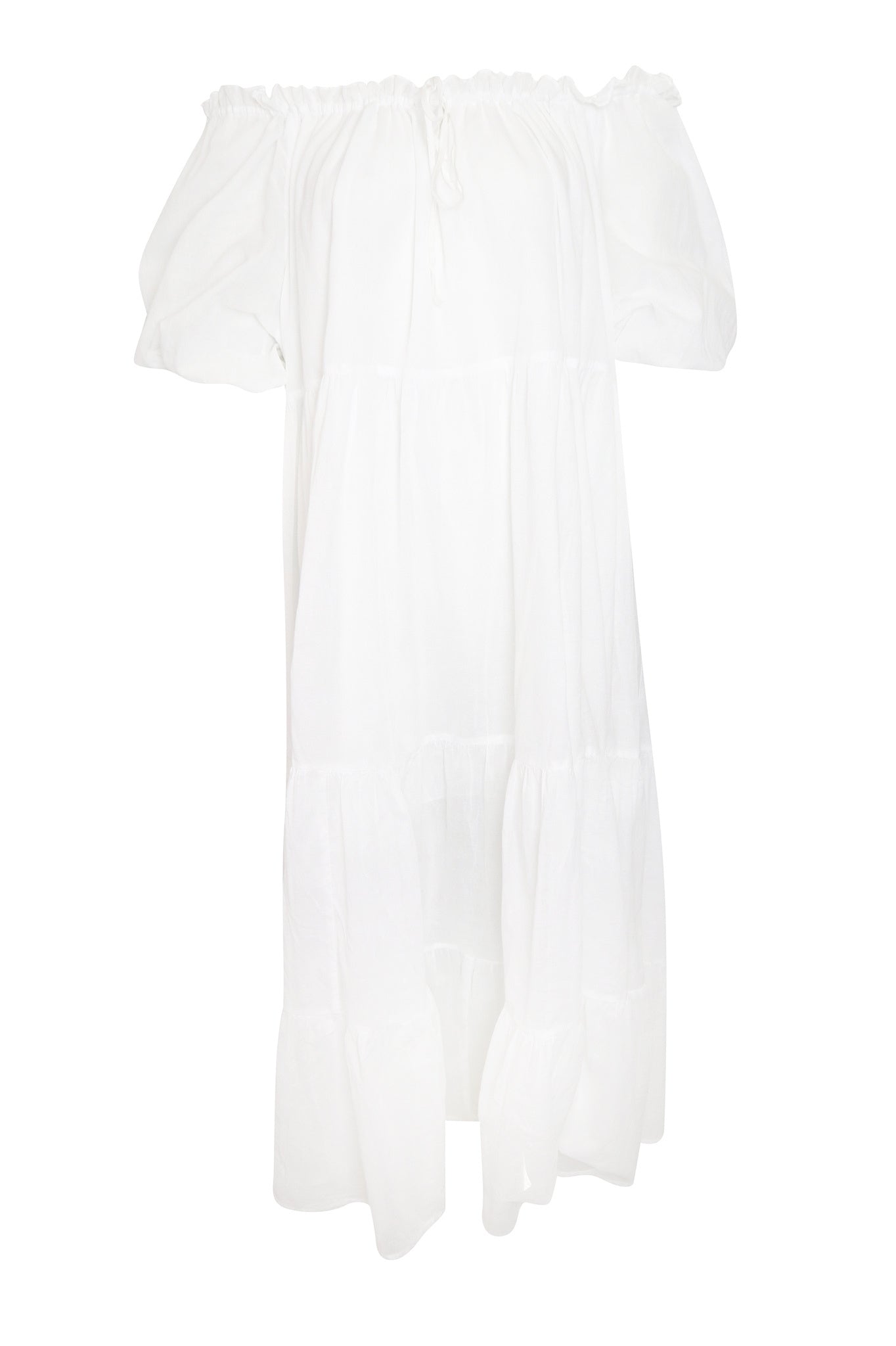 Bohemian jurk in white van ibzmode, Brands of Ibiza