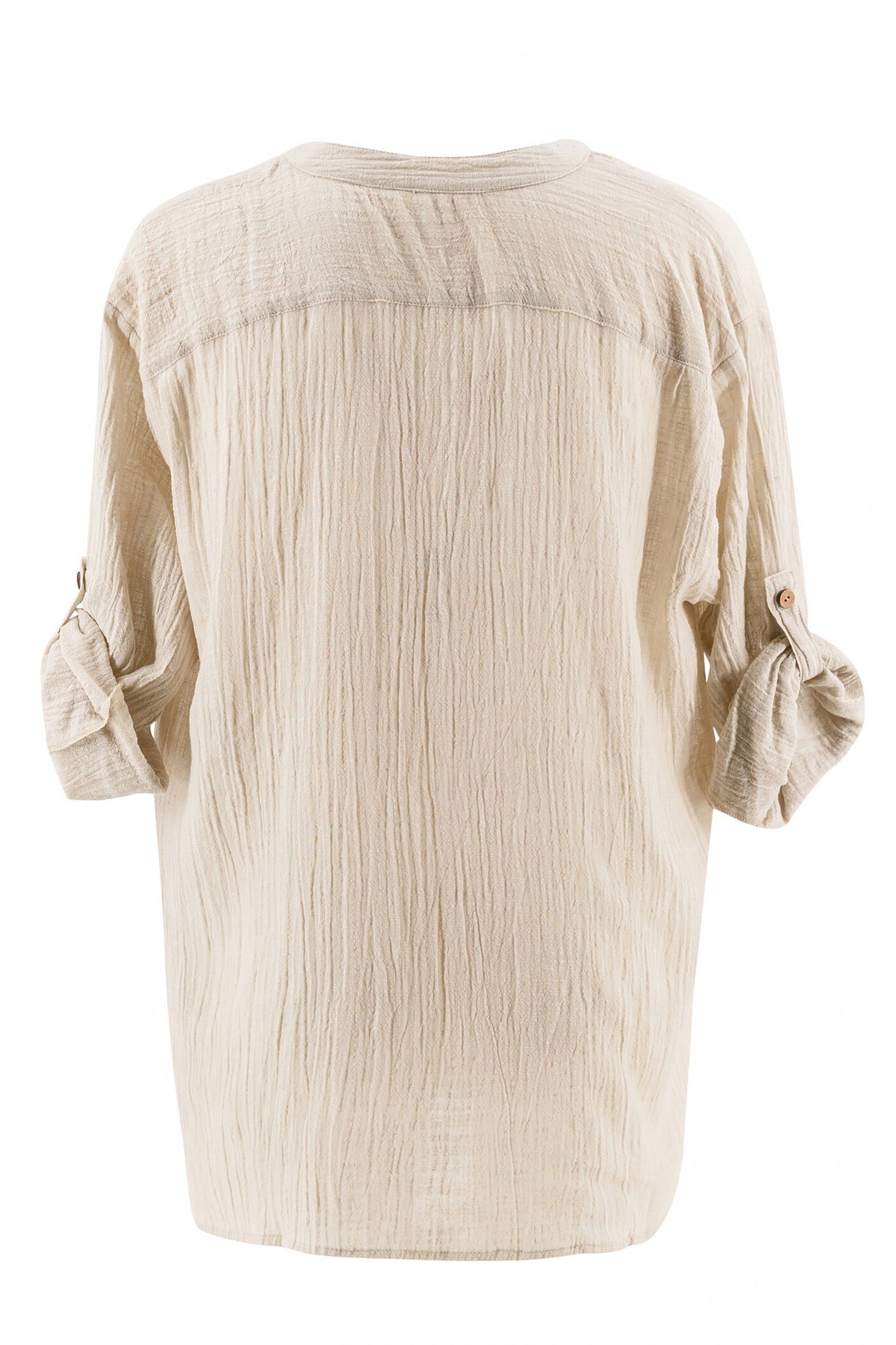 Bohemian blouse in beige van ibzmode, Brands of Ibiza
