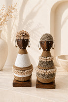 ibzhome handcrafted natural nomad doll with beads and shell details