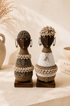 ibzhome handcrafted white nomad doll with shells and decorative beads