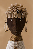 ibzhome handcrafted white nomad doll with shells and decorative beads