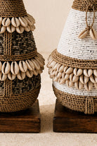 ibzhome handcrafted white nomad doll with shells and decorative beads