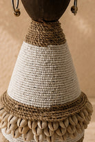 ibzhome handcrafted white nomad doll with shells and decorative beads