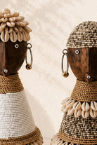 ibzhome handcrafted white nomad doll with shells and decorative beads