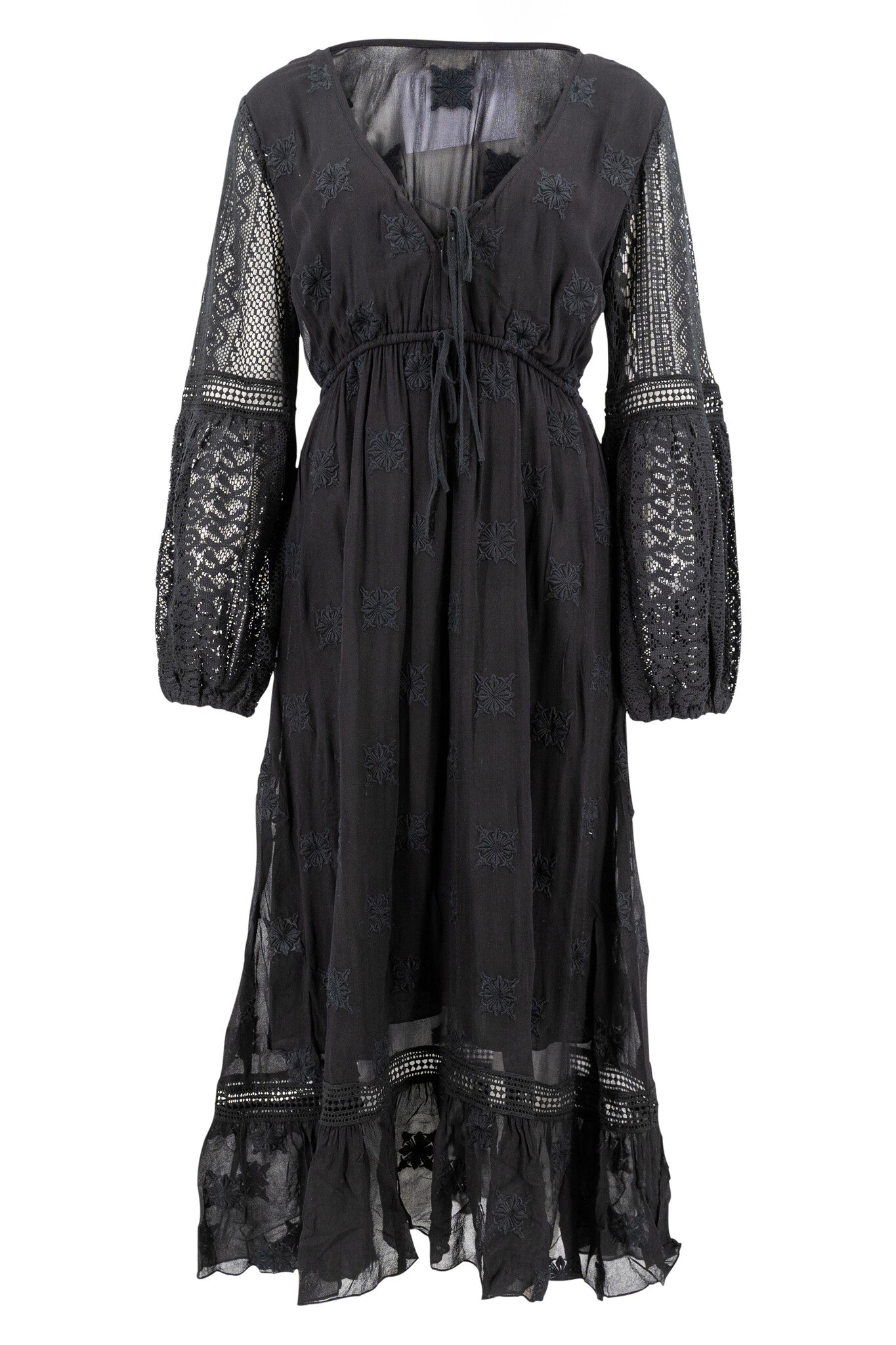 Bohemian jurk in black van ibzmode, Brands of Ibiza