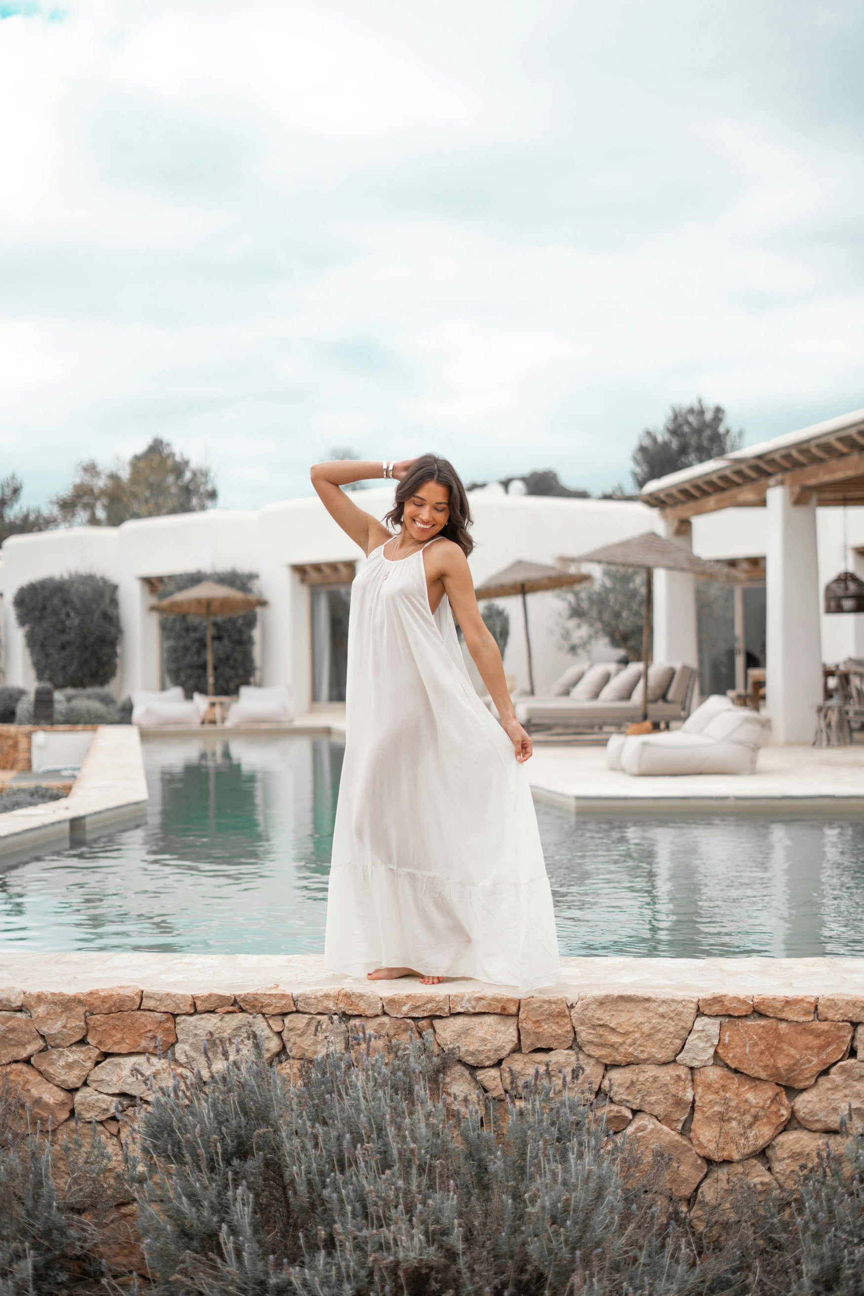 Bohemian jurk in beige van ibzmode, Brands of Ibiza